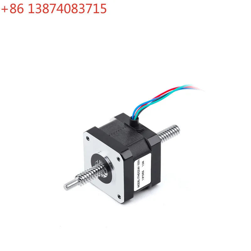 

NEMA 17 34mm Non-captive stepper motor 0.22Nm 1.0A with machined M5 thread end Tr8*8 lead screw