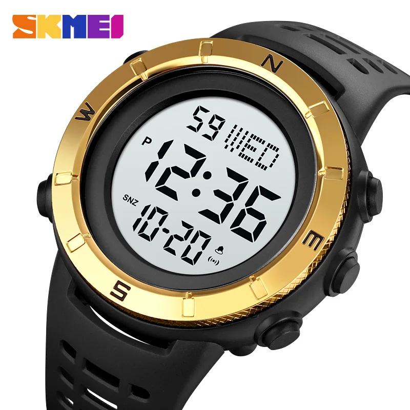 

SKMEI Outdoor Digital Watch Men LED Light Electronic Male Clock Sport 3Bar Waterproof Countdown Wristwatch relógio masculino