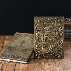 Cuaderno Vintage 3D Death Spell, cuaderno de oficina, registro de balas, diario de viaje, libro de notas para estudiantes, suministros escolares, regalo de vacaciones para hombres