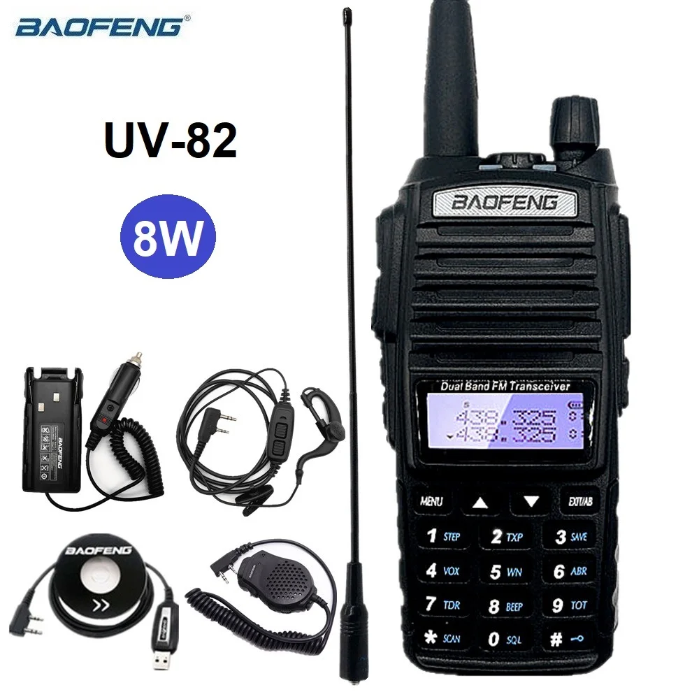 

Портативная рация uv82 Baofeng uv 82 8 Вт vhf/uhf 136-174/400-520 МГц, любительская радиостанция, FM-приемопередатчик, радио сканер для пеших прогулок