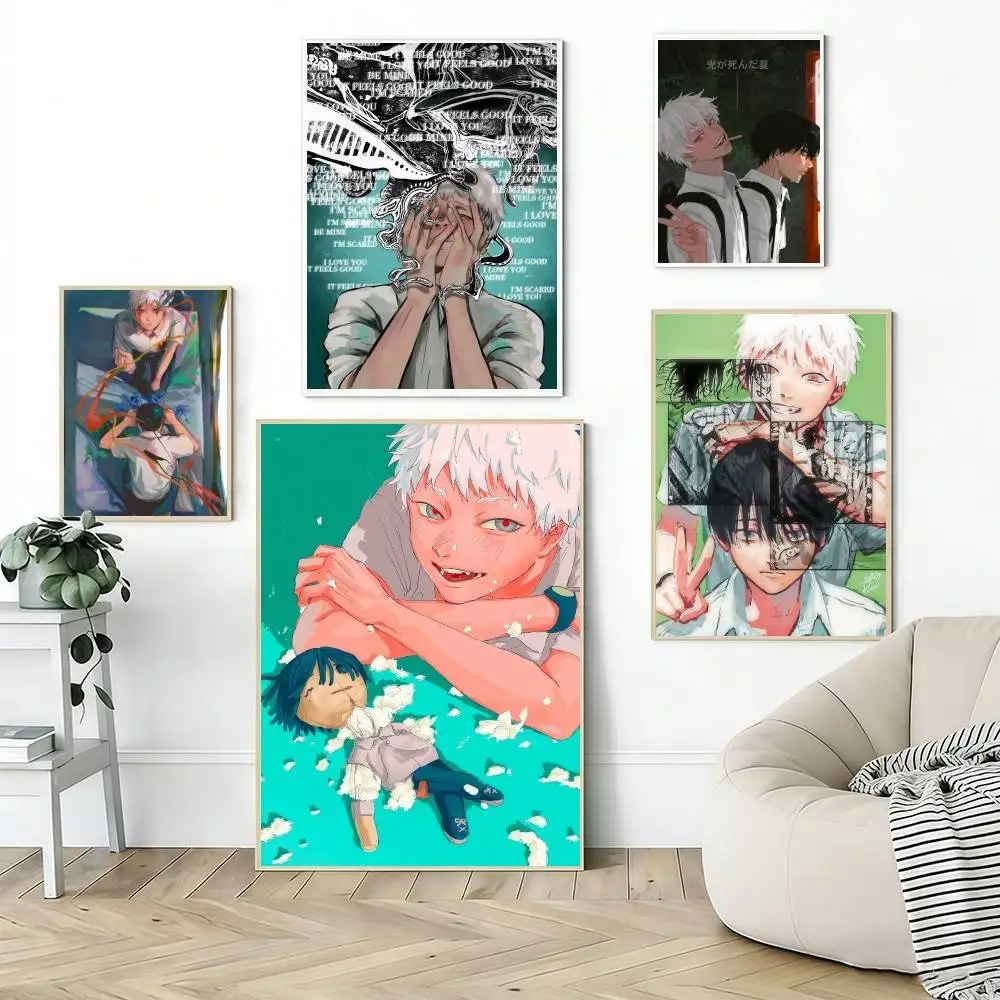 Anime The S-Summer H-Hikaru D-Died Poster Self Adhesive Decoration Bedroom Home Wall Sticker Prints Painting Living Room Office