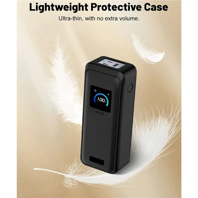ABZZ-2X Silicone Case For Anker Prime 26,250Mah 300W Power Bank, Shockproof With LCD Display Visibility