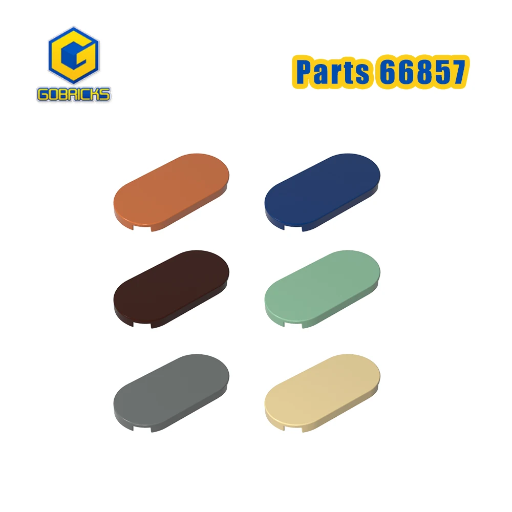 Gobricks MOC Bricks Parts 66857 50pcs Bulk Tile Round 2 x 4 Parts Building Blocks Educational Toys Child's Gifts City Hands-on