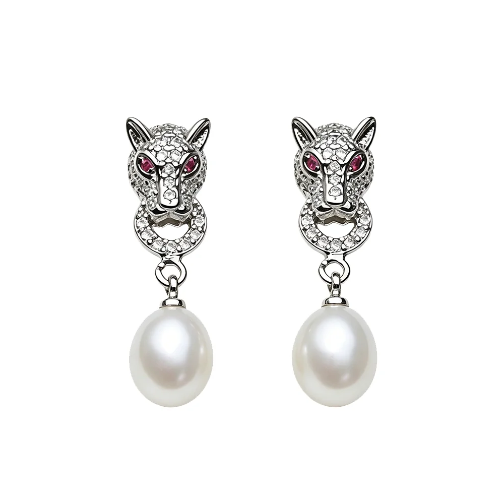 

Real Cultured Natural Freshwater Pearl Earring Women,Elegant 925 Silver Pearl Earrrings Mother Wife Birthday Gift White Black