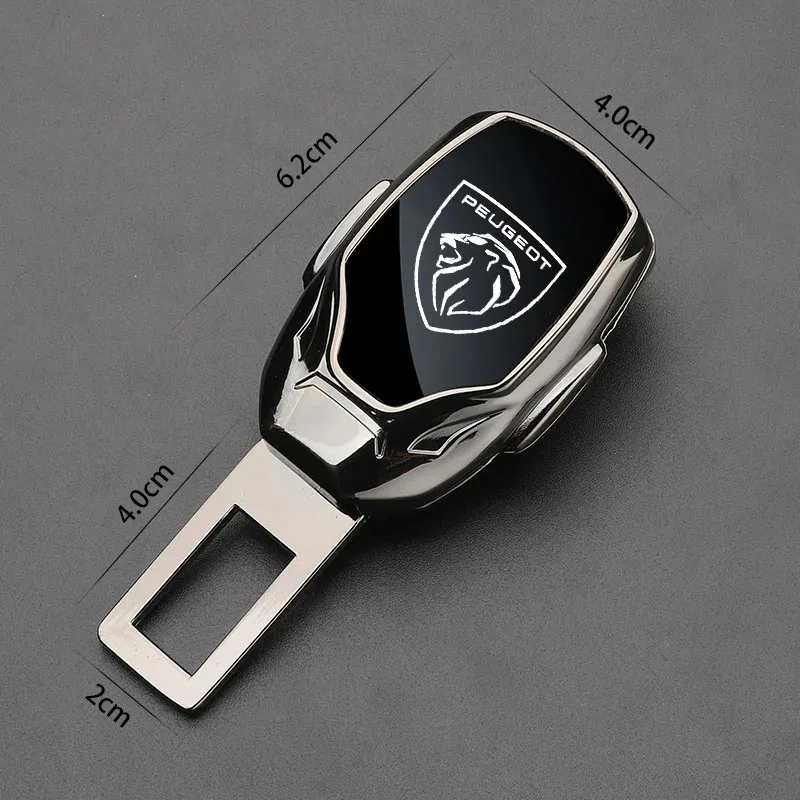 METAL Car Safety Belt Buckle Holder Silicon Gel Buckle Protective Cover For Peugeot 206 308 307 207 208 3008 407 508 20085008 GT view 6