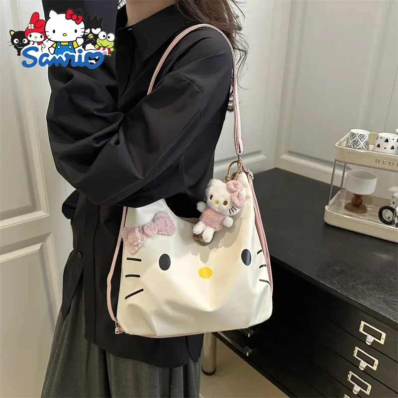 sanrio-2025-novo-modelo-katie-mochila-multiuso-para-mulheres-bonito-macio-gatinho-gato-sacola-elegante-bolsa-de-ombro-bolsa-de-ombro
