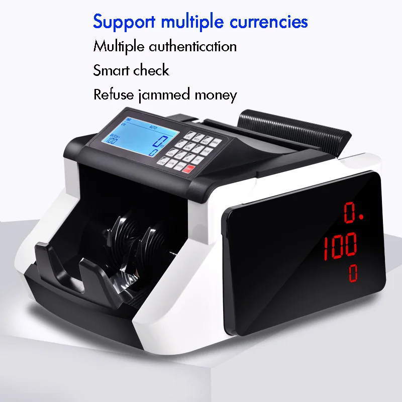 Multi-National Currency Counting Machine Ultraviolet Infrared Counterfeit Detection for Dollars Euros Foreign Currencies