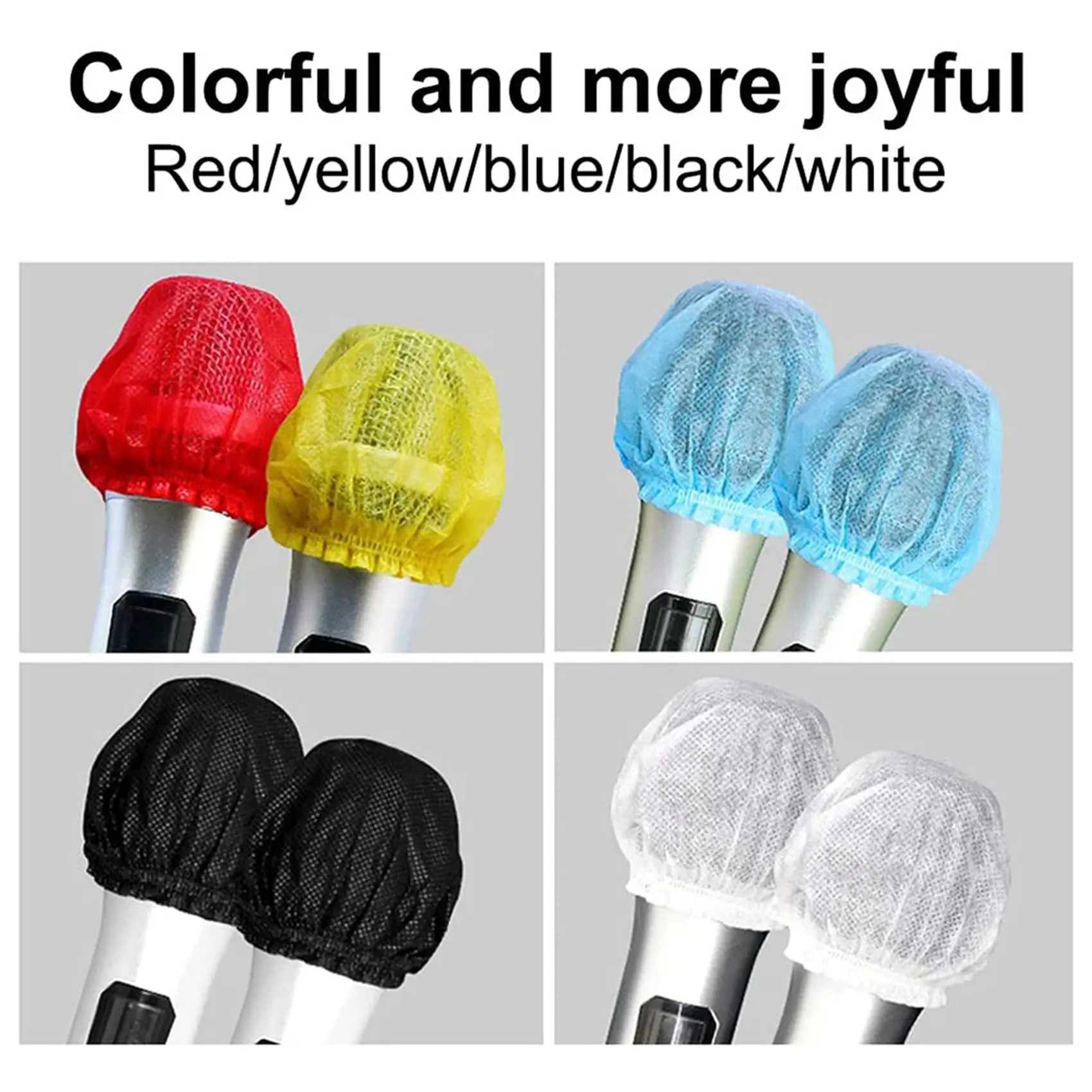 

【Sleek Design】800Pcs Disposable Microphone Cover,Handheld Microphone Windscreen For KTV Recording Studio Karaoke(Mixed Colors)