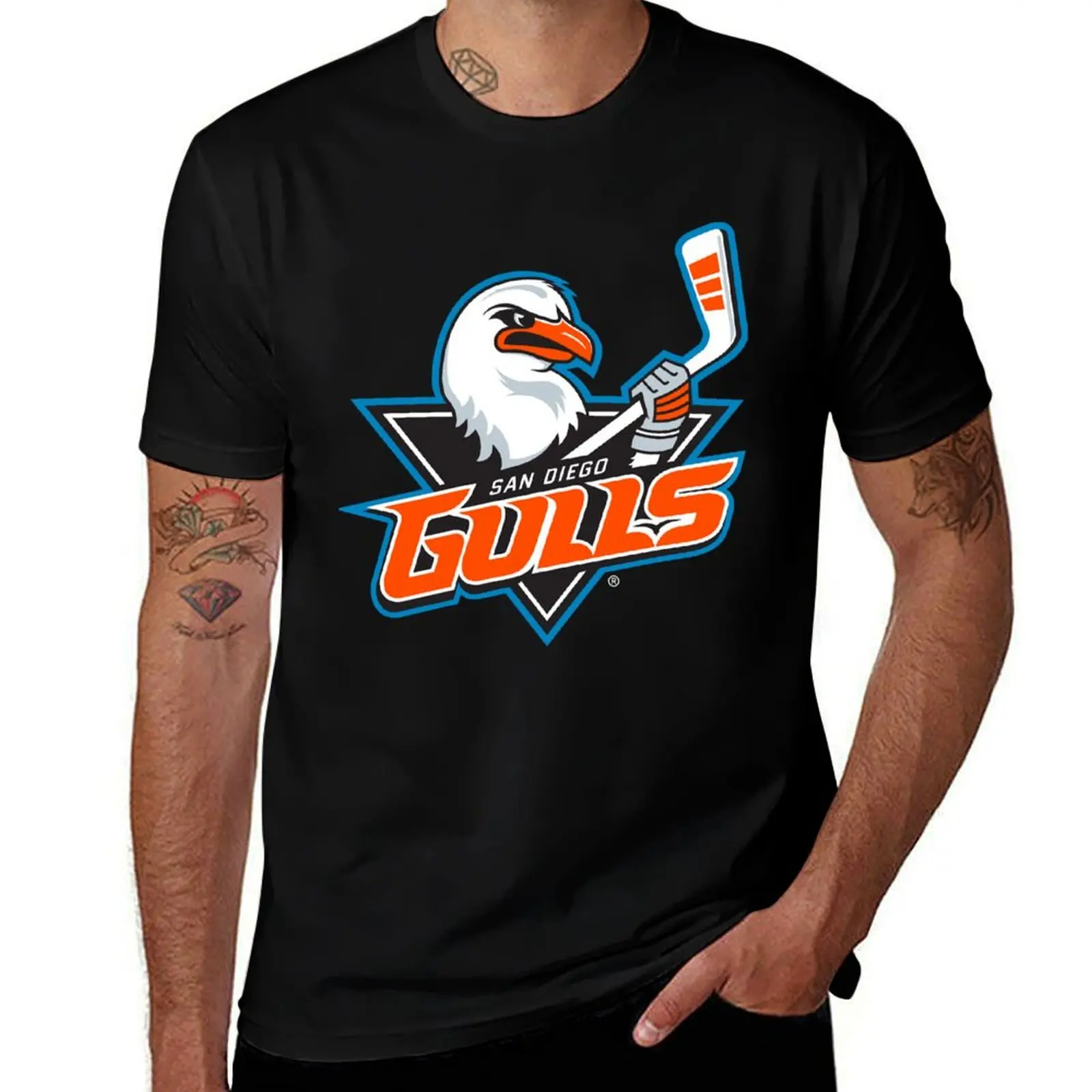 San Diego Gulls T-Shirt customs vintage Blouse mens t shirt graphic