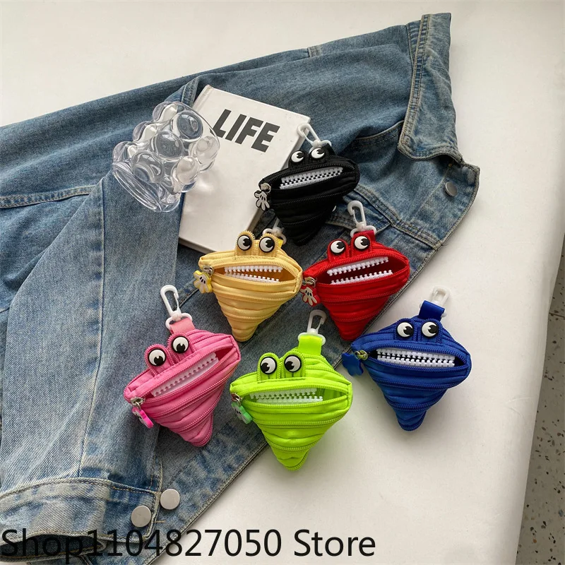 

Bag's Pendant New Fashionable Personalized Monster Zipper Creative Key Lipstick Headphone Coin Purse Mini Cute Small Pendant
