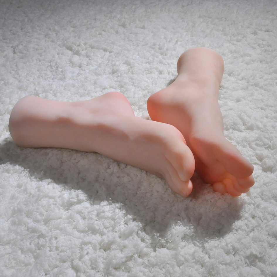 แบบจำลองเท้าซิลิโคนสำหรับผู้หญิง ใช้ฝึกทำเล็บ จำลองเท้าจริง สำหรับงานทำเล็บ ถ่ายภาพ โชว์รองเท้าและถุงเท้า