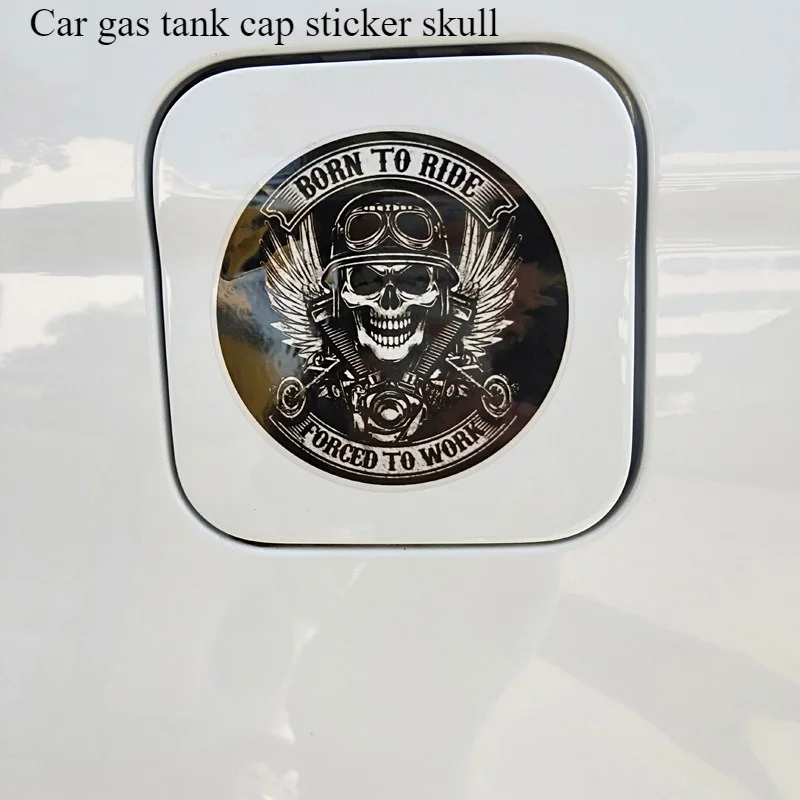 Car stickers BORN TO RIDE Skull cars with reflective motorcycle Ghost Rider fuel tank cap car stickers