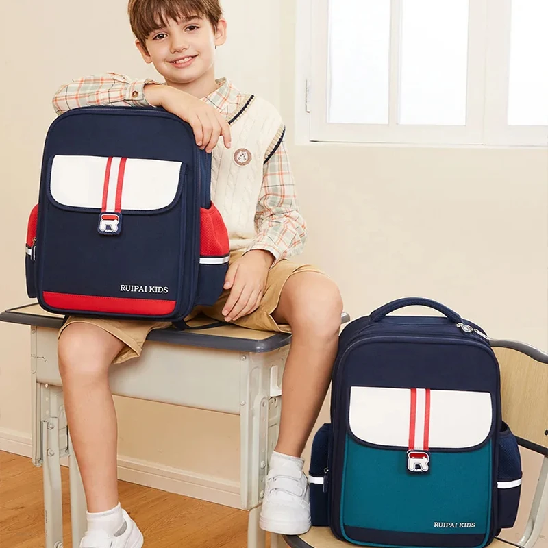 AOK-Bolsas escolares primárias de estilo britânico para meninos e meninas, mochilas para crianças da escola, mochila elementar, fábrica