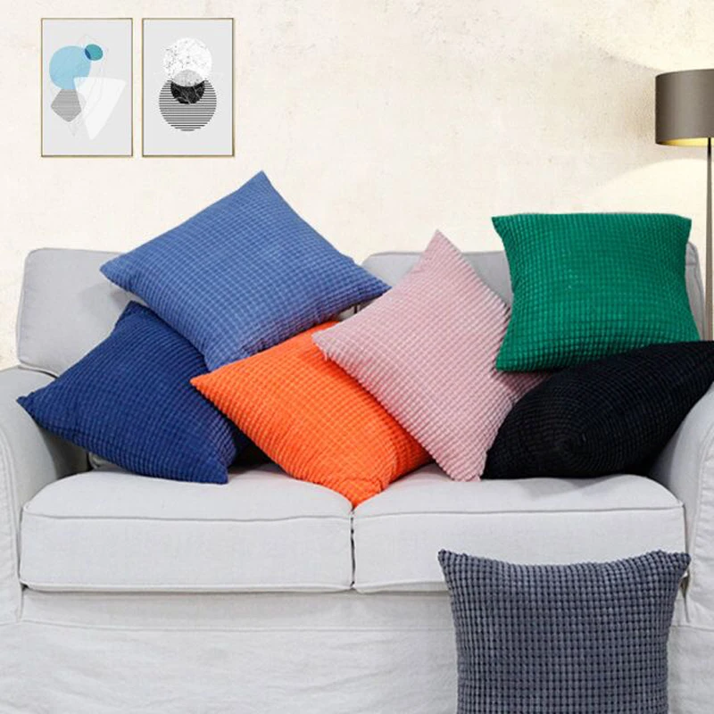 Corduroy Fabric Cushion Cover 40/45/50/55/60/65/70cm Decorative Throw Pillow Case HT-NPCJC-A