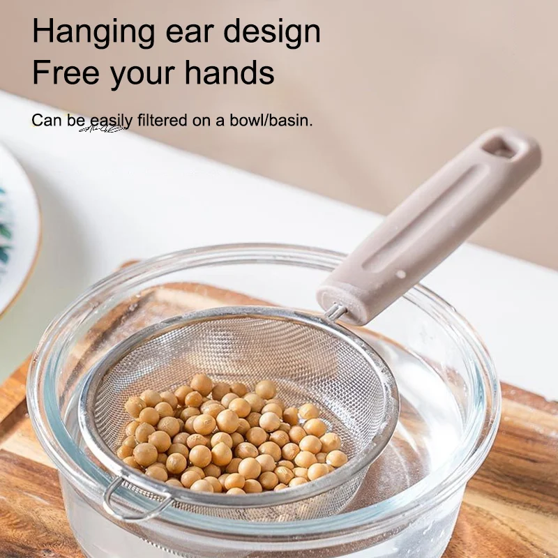 

Stainless Steel Mesh Strainer With PP Handle, Fine Filtering For Juices, Residues And Flour, Ideal For Home Baking