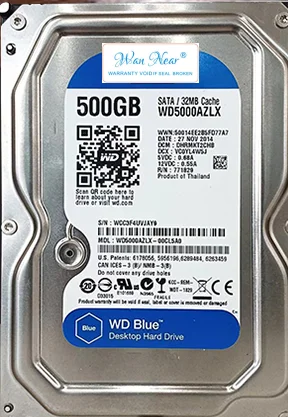 

Для 3,5 ''WD5000AZLX 500G desktop 7200 rpm 32M SATA3