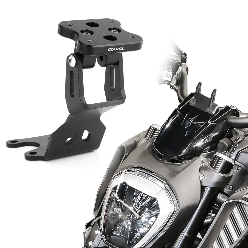 For Ducati Diavel 1260/S 2019-2022 Diavel 1260 Lamborghini 2021 Motorcycle GPS Phone Navigation GPS Plate Bracket Adapt Holder