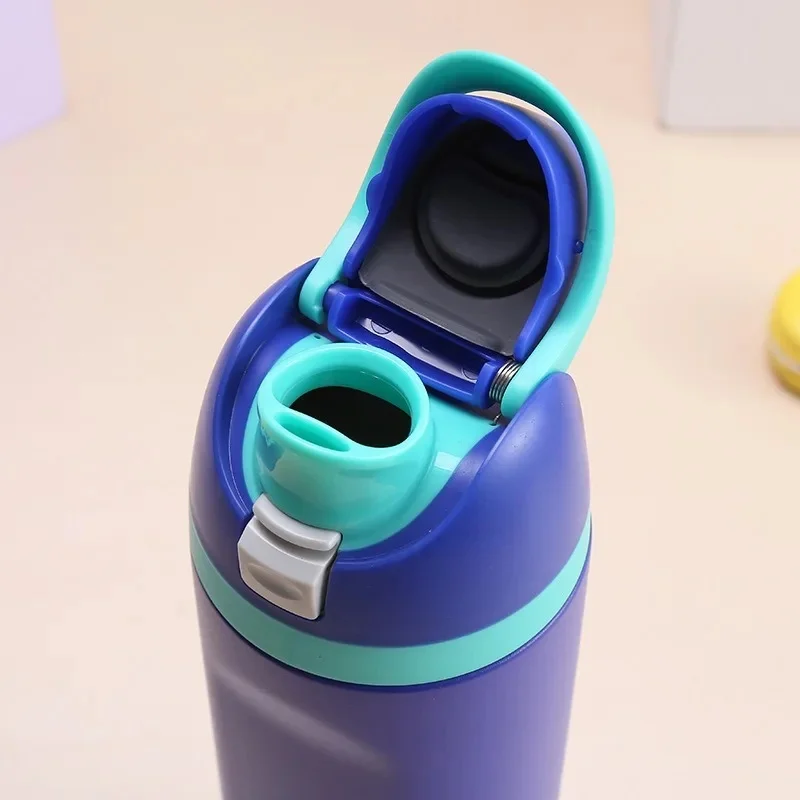 Spot Goods 19/24/32oz Thermos Cup Fruit Mug Kids Straw Cup Vacuum Flasks Stainless Steel Travel Thermal Water Bottles view 6