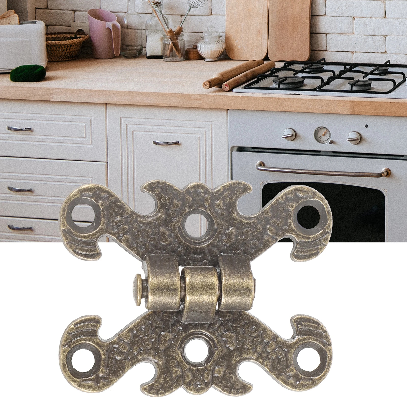 

5 Pcs Alloy Vintage Hinges Retro Style Mini Size Smooth Operation Hinges For Cabinet Doors Durable Kitchen Cabinet Door Hardware