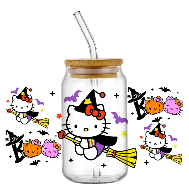 Hello Kitty 16OZ uv dtf cup transfers ready to transfer cup wrap printing sticker uv dtf for cup wraps glass