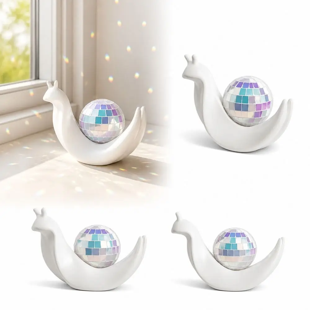 2 PCS Snail Shaped Snail Disco Ball Suncatcher Light Catcher Creative Style Sunlight Catcher Ornament Disco Ball Structure