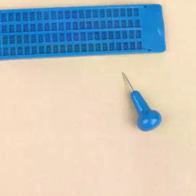 1Set Braille For Blind People Braille Writing Plate With Stylus Paper Proper Size Convenient Carry Everywhere School Supplies