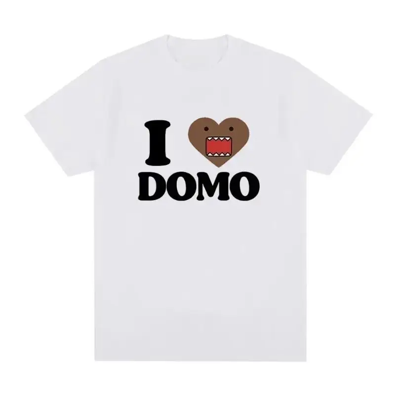 Camiseta de Manga Corta con Cuello Redondo y Estampado de Letras Estilo Americano, de Algodón Puro, Marca I Love The Domo, para Hombre y Mujer