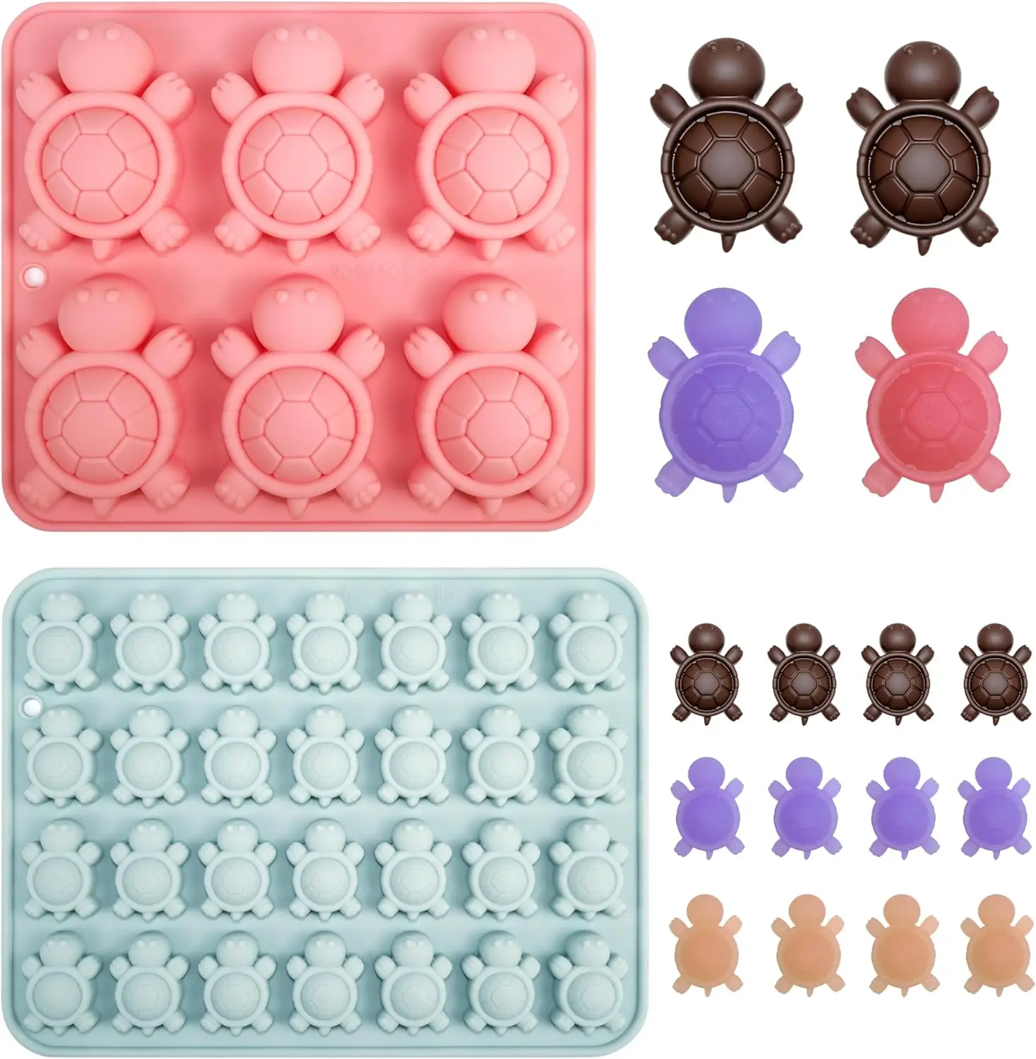 Turtle Chocolate Gummy Mold Silicone 3D Tortoise Fondant Candy Molds for Baking,Candy Making,Ice Cube Trays,Cupcake Decoratoin