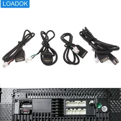 Universal 4 6 8 Pin USB Car Android Radio Player Plug Connector Dual USB Interface Cable Adapter For VW Audi Bmw Benz Android