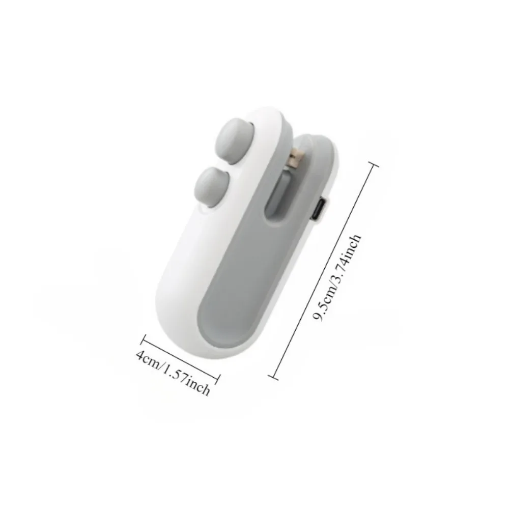2 Pack Mini Bag Sealer 2 in 1 Rechargeable Heat Seal with Cutter Magnet Resealer for Plastic Snack Bags
