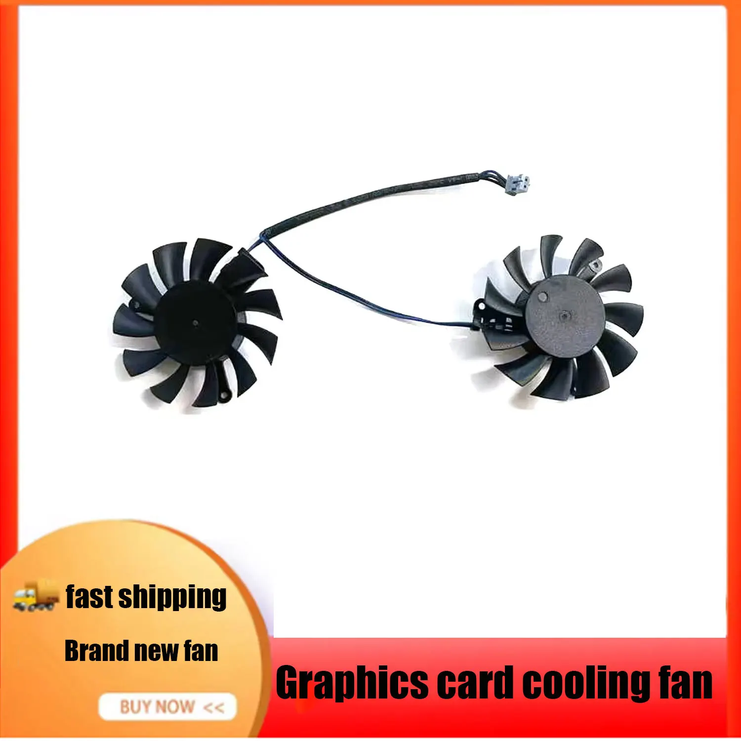 2Pcs/Set,2Pin 2Lines,GPU Cooler,Graphics Card Fan,HA5510H12F-Z,VGA Cards Cooling,For MSI GTX 1650 GTX1650 LP OC V1 LP