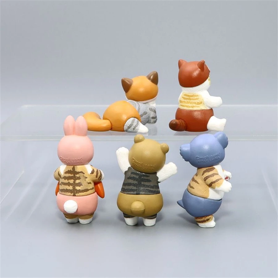 โมฟูแซนด์ แมวสวมชุดสัตว์ ฟิกเกอร์น่ารัก แอคชั่นฟิกเกอร์ ปลาหมึก นกเพนกวิน นาก ของตกแต่งโต๊ะ สำหรับเป็นของขวัญ