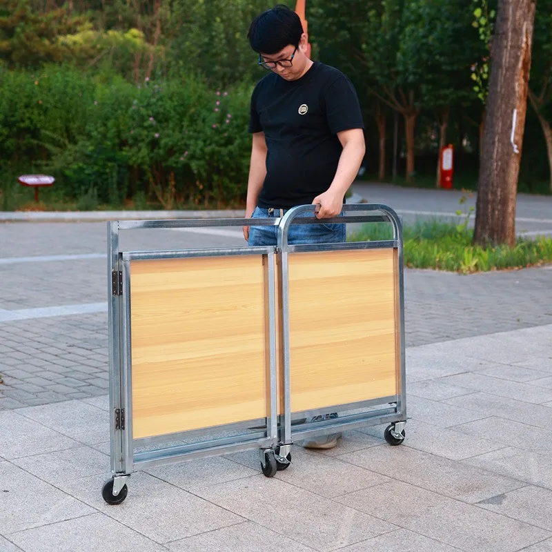 Foldable trolley, outdoor night market dining car, portable mobile trolley, special pulley for stalls