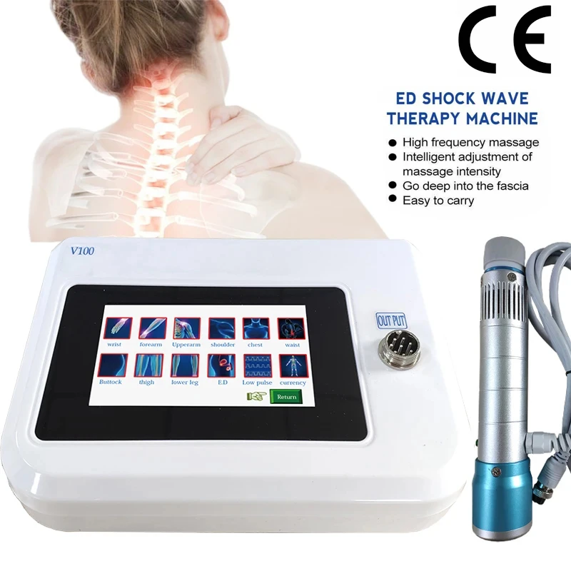 Portable Touch Screen Extracorporeal Gun Pain Relief Portable Shockwave Therapy Machine Shock Wave Therapy Massage Health Care