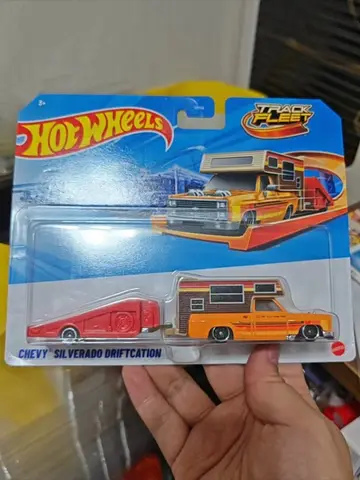 New Hot Wheels Pressure Cast Alloy Car Volv O 240 Drift Camper Transport Trailer Track Fleet Hyt56 Simulation Hobby Model Gift