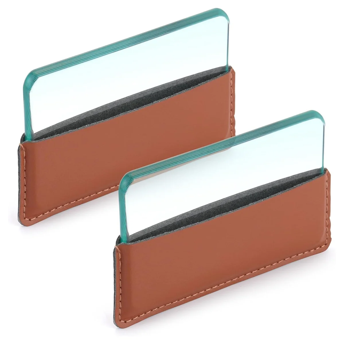 

CHFL 2-Pack Glass Slicker for Leathercraft Burnishing Leather Burnishing Tool with Leather Protective Case Glass Slicker