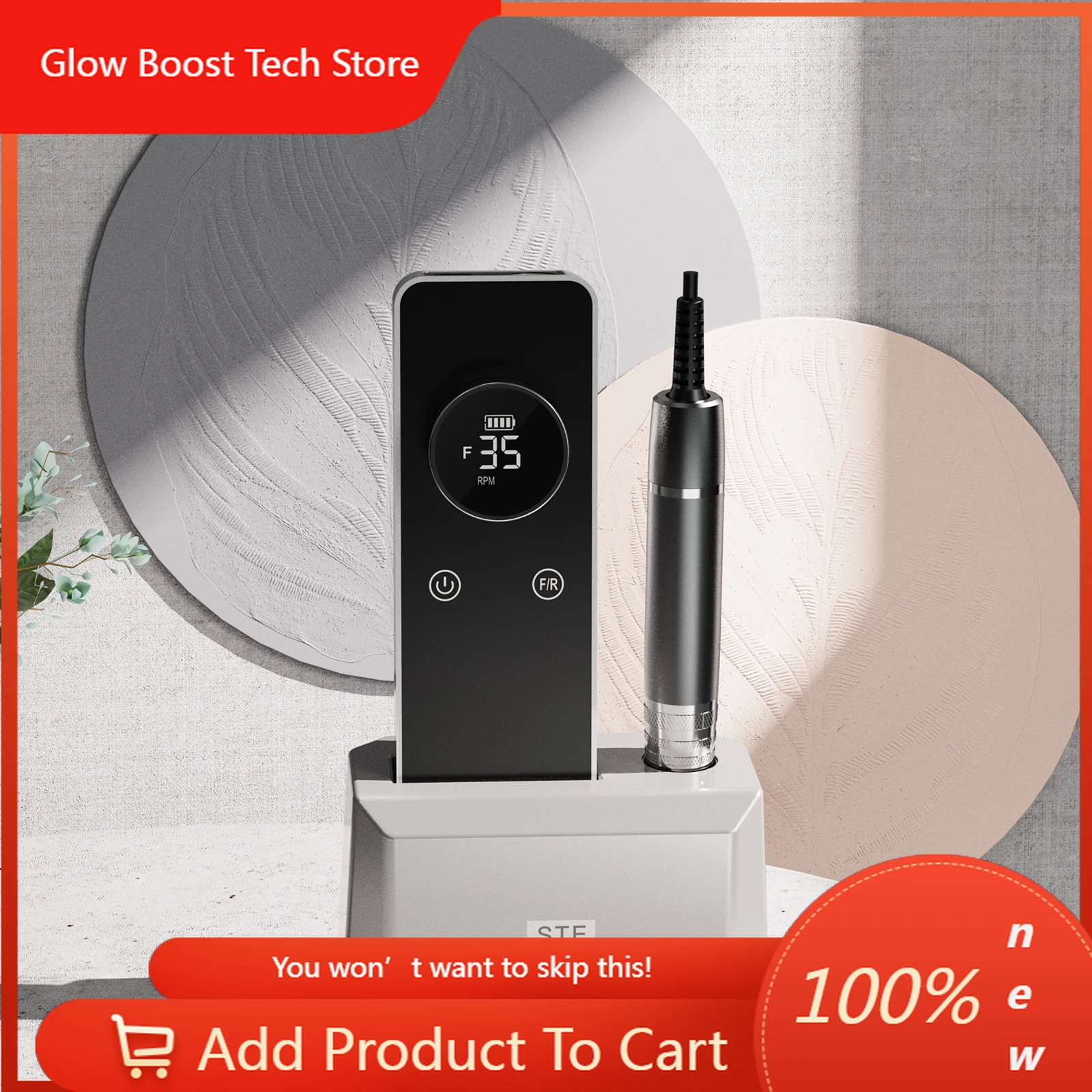 

Беспроводная машинка для маникюра и педикюра NYNails Master Drill Ste, профессиональное оборудование для салонов красоты