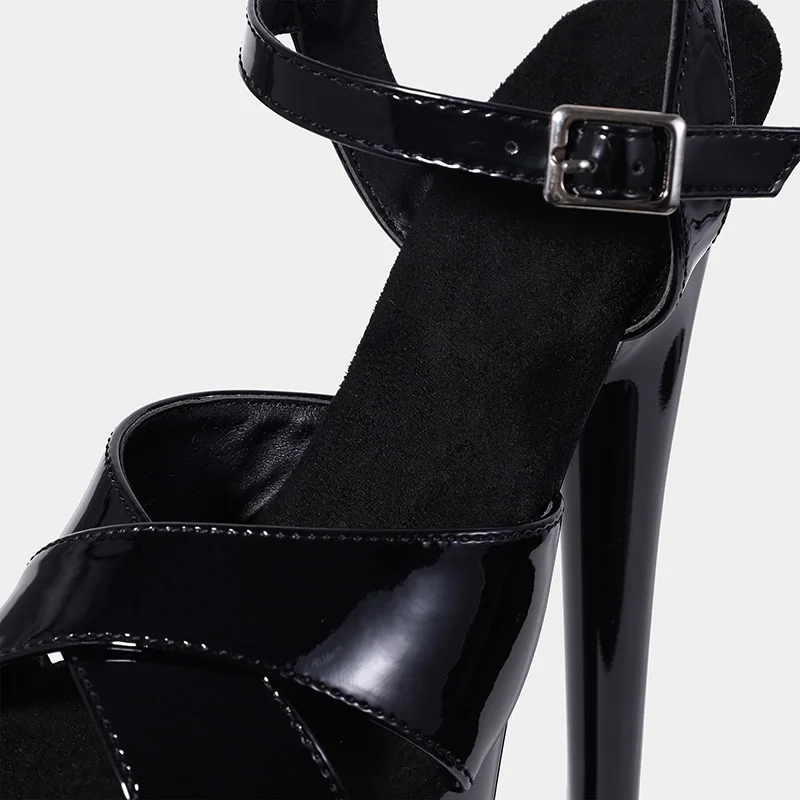 

23Cm Simple Style Cross Open Toe Exotic High Heel Sandals Pole Dancing Shoes For Women