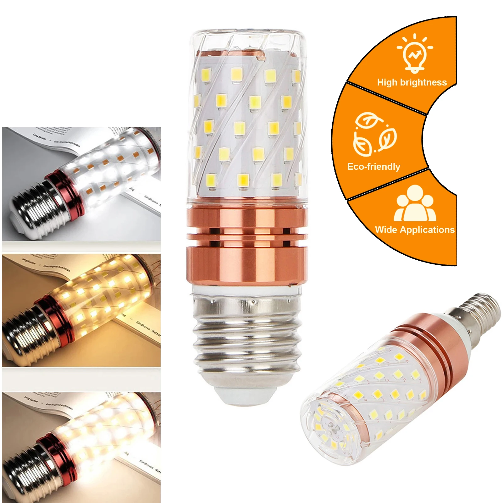 20W 16W 12W E​14 E27 LED Corn Bulb Dimmable LED Light Bulb 2835SMD 3000-6000K LED Lamp Replace Halogen Light for Home 110 / 220V