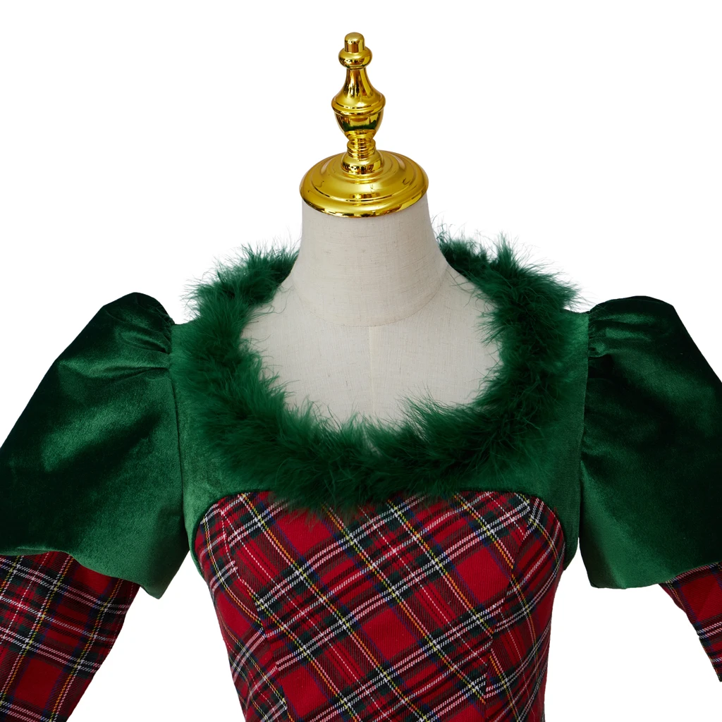 Vrouwen Tartan Jurk Schotse Jurk Rode Iers Tartan Trouwjurk Kerstfeest Kostuum Tartan Kerst Fancy Jurk Outfits