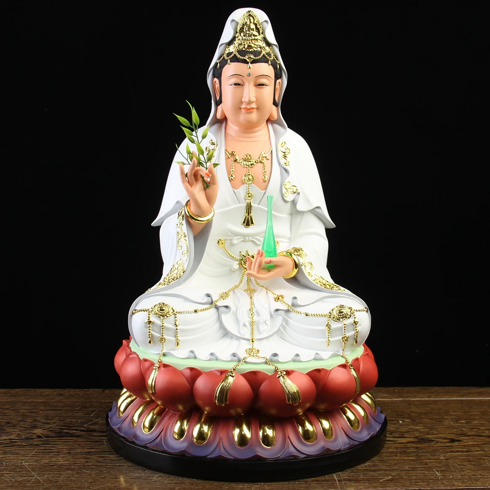 5A GOOD GUAN YIN bodhisattva  BUDDHA figure home Altar Shrine Worship efficacious Talisman family Goddess Mascot statue