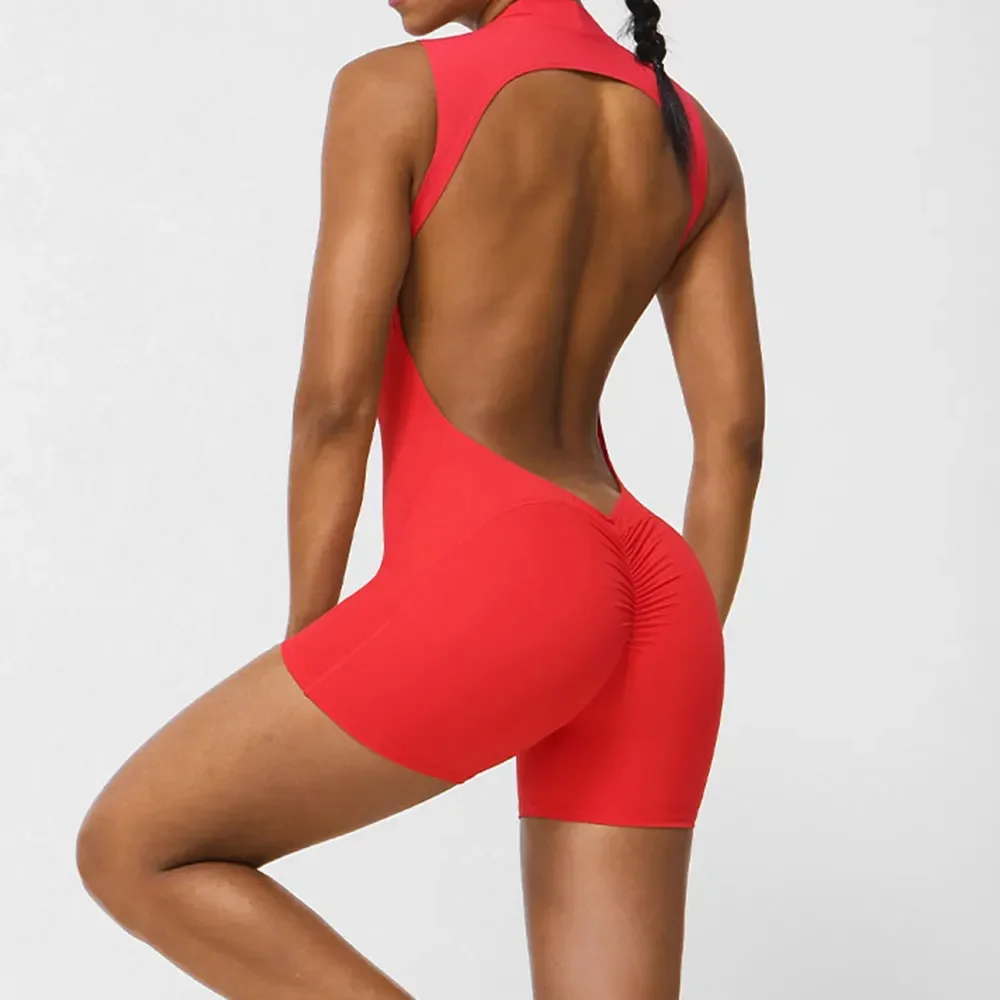 

Sexy Back V Jumpsuits Women's Tracksuit Yoga Set One Piece Fitness Workout Rompers Sportswear Gym Set Workout Clothes For Women