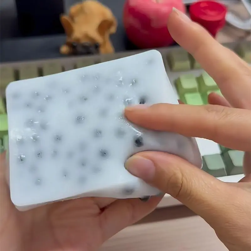 Squishy Tofu Block Squeeze Pimples Decompression Funny Squeeze Pinch Tofu Compulsion Venting Toy Funny Stress Relief Fidget Toys