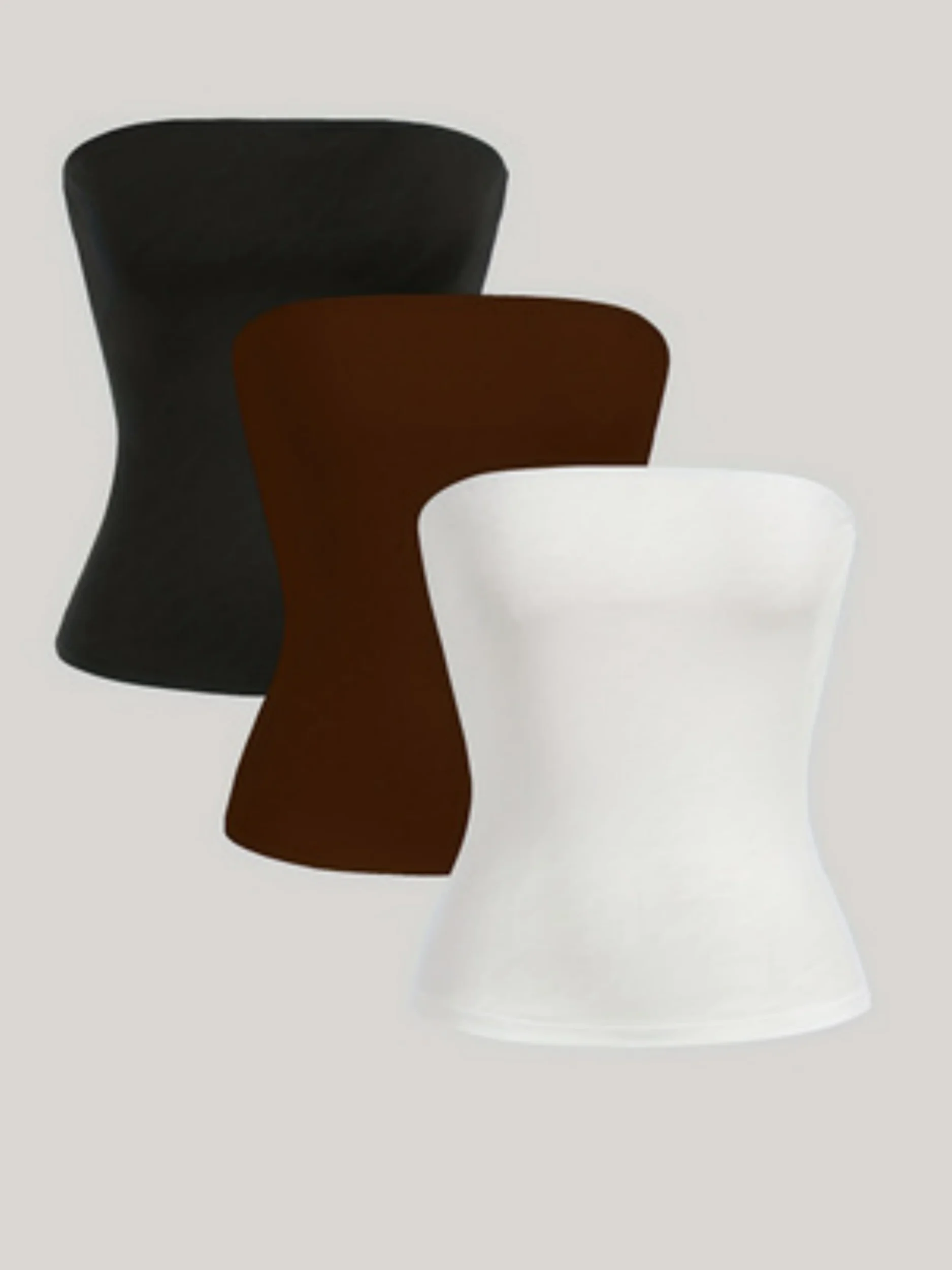 

New style women's fashionable and trendy versatile strapless off-the-shoulder top and shoulderless blouse three-piece set