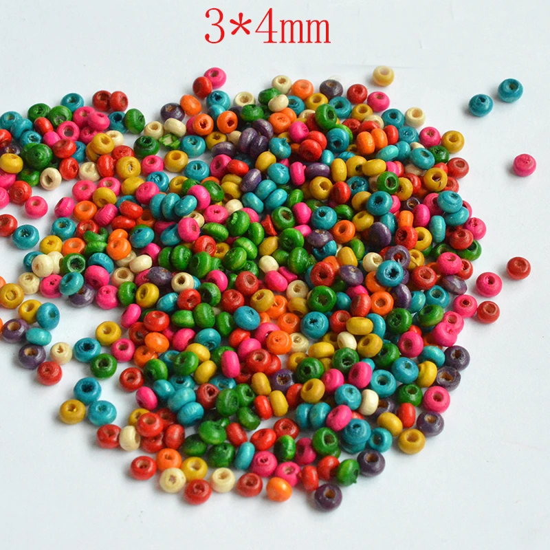 FLTMRH DIY  400pcs Wood Spacer Bead Natural Color Eco-Friendly Wooden Beads DIY Jewelry Making handmade