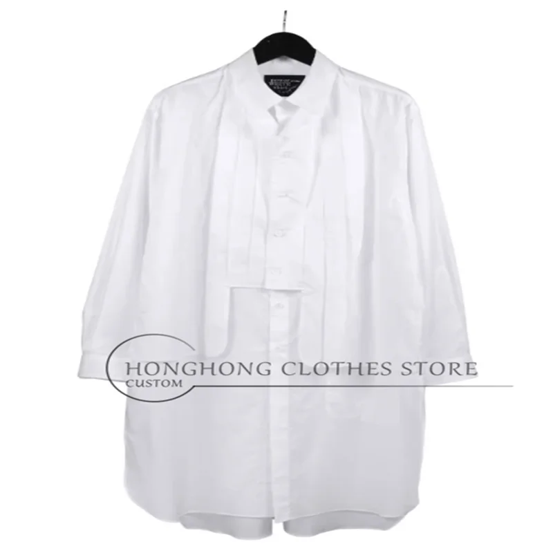 

Новый всесезонный топ из чистого хлопка в школьном стиле для мужчин и женщин, качественная свободная рубашка больших размеров.