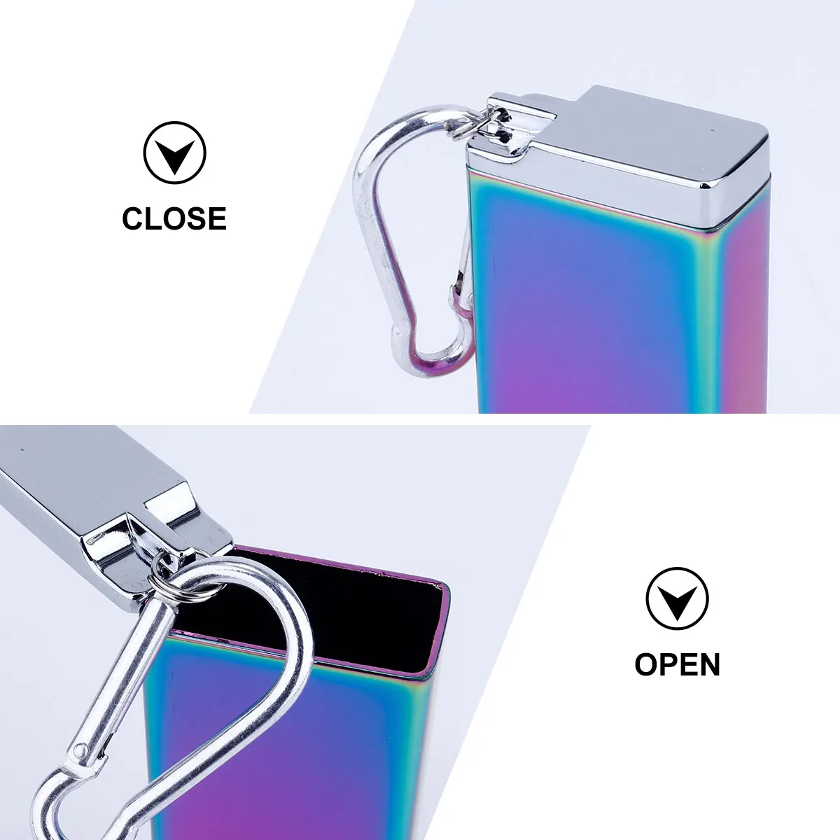 

1pc Portable Zinc Alloy Ashtray Key Chain Light Cigarettes Holder Home Office Creative Wear Resistant Gift For Friends Leaders