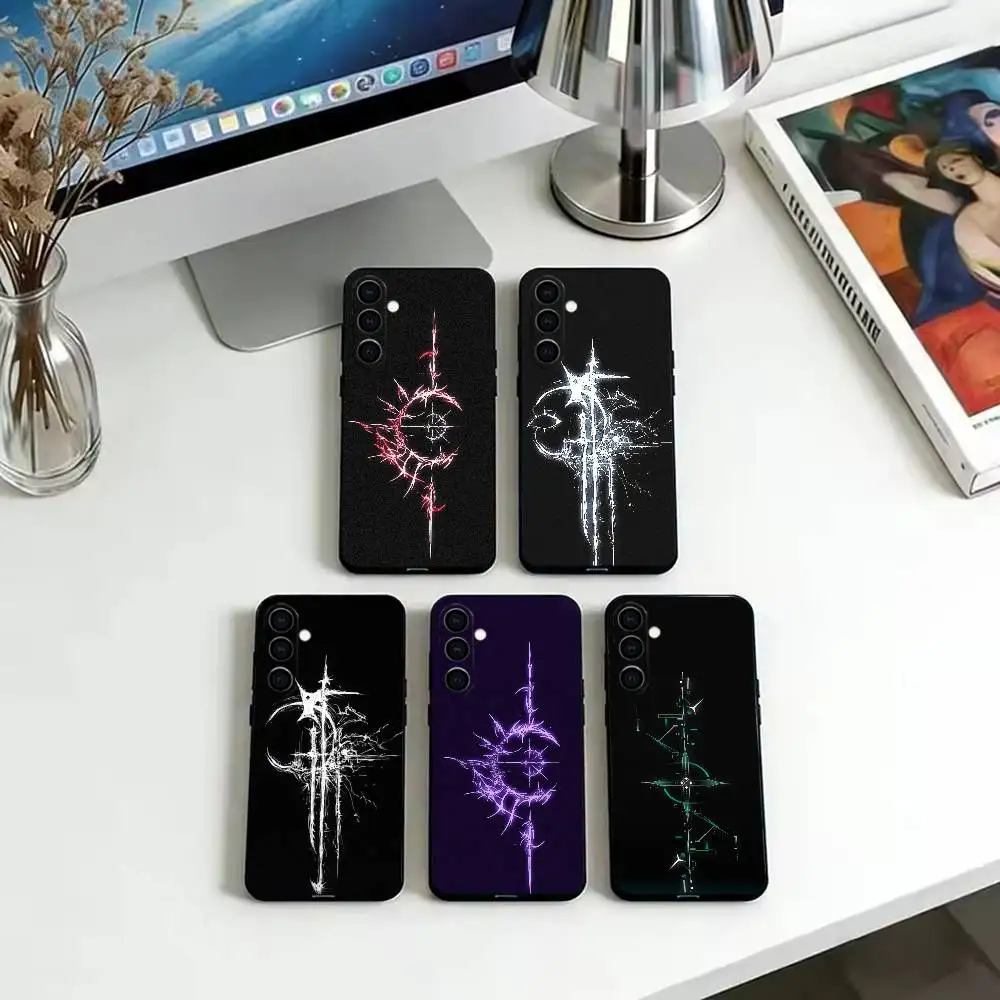 Dark Gothic Thorn Star Sigil  Phone Case Black Silicone Soft For Samsung Galaxy A73,A72,A71,A70,A53,A52,A51