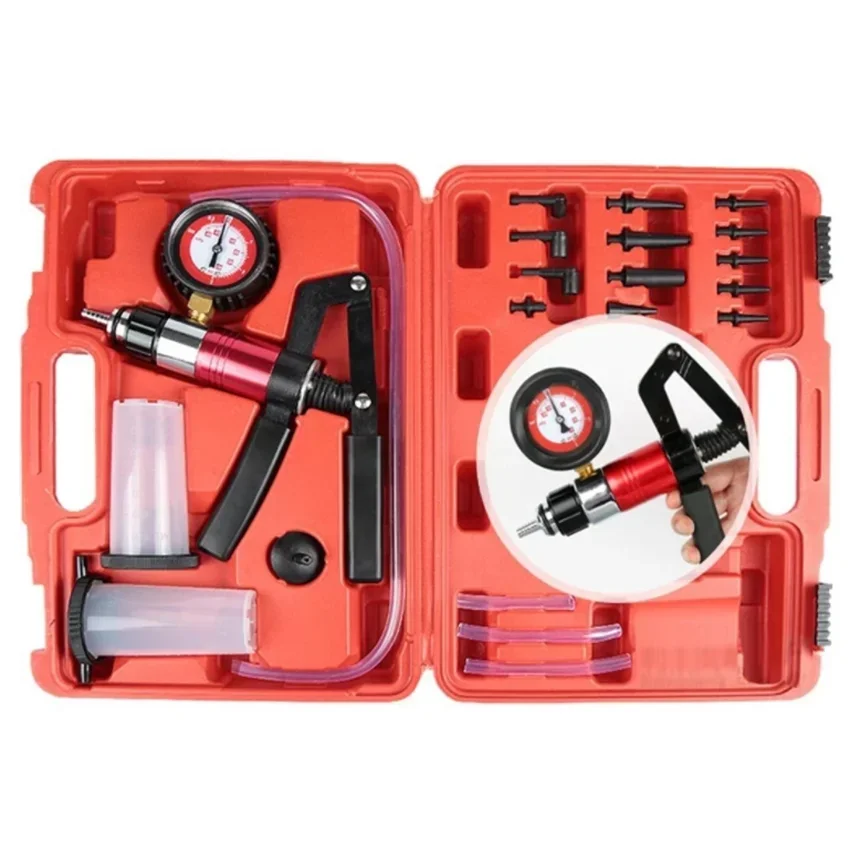 NEW 1SET Hand Held DIY Brake Fluid Bleeder Tools Vacuum Pistol Pump Tester Kit Body Pressure Vacuum Fluid Reservoir Oil Tester