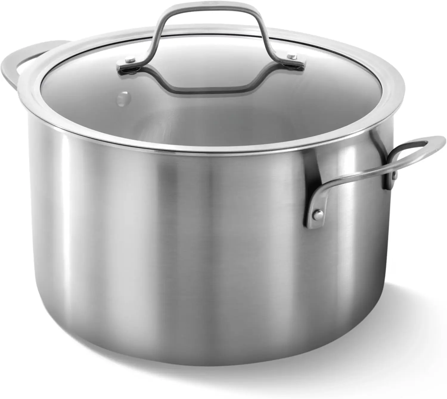 

5-Ply Stainless Steel Cookware Set with Turbo Heat Tech, 6Qt Stock Pot, Induction & Oven Safe to 450F, Silver Finish